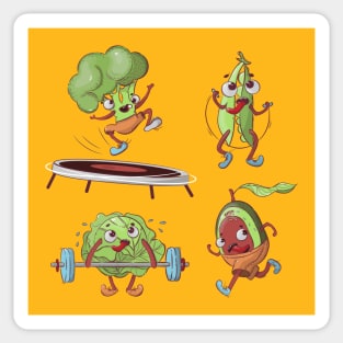 athletes vegetables sport Sticker